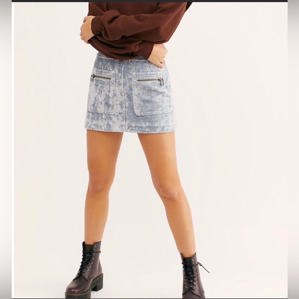 Free People Dust to Dust Velvet Skirt